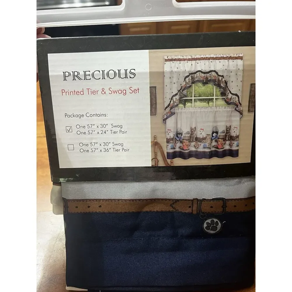 PRECIOUS PRINTED TIER & SWAG WINDOW CURTAIN SET 57